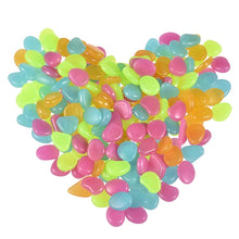 Load image into Gallery viewer, 50Pcs Glow in the Dark Garden Pebbles Glow Stones Rocks for Walkways Garden Path Patio Lawn Garden Yard Decor Luminous stones

